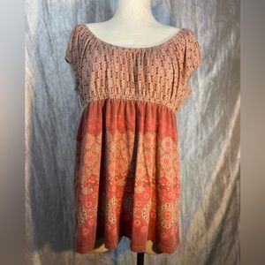 Sonoma -adorable baby doll top; longer length, short sleeve